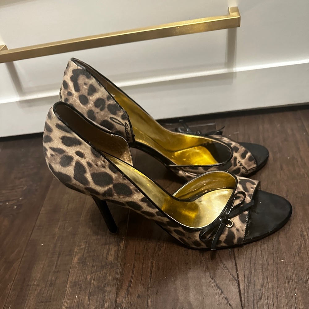 Animal Print Open Toe Pump